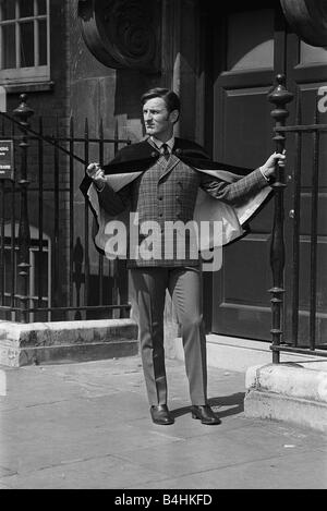 Actor Gerald Harper who stars in the television programme Adam Adamant Lives wearing Victorian clothes 1966 Stock Photo