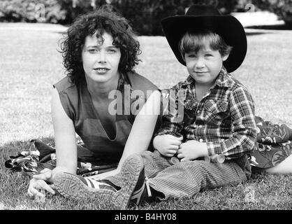 Sylvia Kristel Actress with her son Arthur March 1980 Dbase MSI Stock Photo