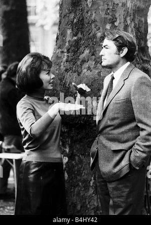 Gregory Peck actor and Anne Heywood actress star in the film The Chairman Stock Photo