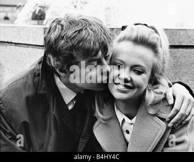 Hayley Mills Actress starring in the film All In Good Faith or Wedlocked with her husband Hywell Bennett who is making his first screen appearance Stock Photo