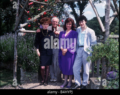 George Cole Actor with wife Penny daughter Tara Cole and son Toby Stock ...
