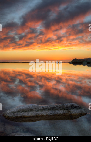 Sunset over Camps Bay Cape Town South Africa Stock Photo