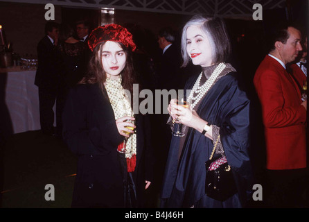 Helena Bonham Carter actress and mother Elena at Evening Standard Film Awards January 1987 Dbase MSI Stock Photo