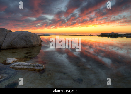 Sunset over Camps Bay Cape Town South Africa Stock Photo