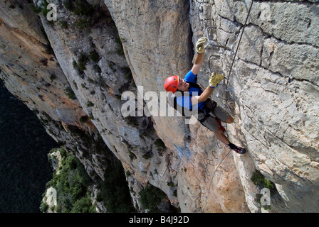 Via Ferrata in Catalunya Stock Photo