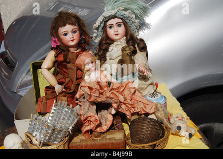 dolls at Lille Braderie France Stock Photo