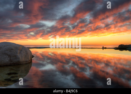 Sunset over Camps Bay Cape Town South Africa Stock Photo