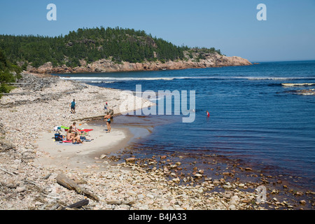 Near Cape North in Cape Breton on the Cabot Trail in Nona Scotia,Canada Stock Photo