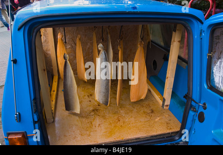 Robin Reliant used for smoking salmon at Ludlow Food Festival Ludlow Shropshire England UK Stock Photo