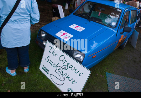 Robin Reliant used for smoking salmon at Ludlow Food Festival Ludlow Shropshire England UK Stock Photo