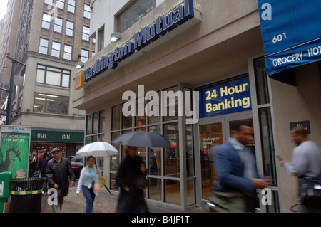 A branch of WaMu bank in midtown in New York on Friday September 26 2008 Frances M Roberts Stock Photo