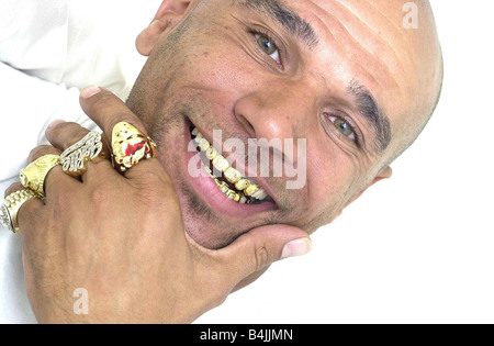 DJ actor musician Goldie August 2001 is currently appearing in the BBC s TV series Eastenders Stock Photo