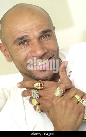 DJ actor musician Goldie August 2001 is currently appearing in the BBC s TV series Eastenders Stock Photo