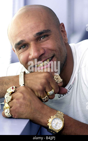 DJ actor musician Goldie August 2001 is currently appearing in the BBC s TV series Eastenders Stock Photo