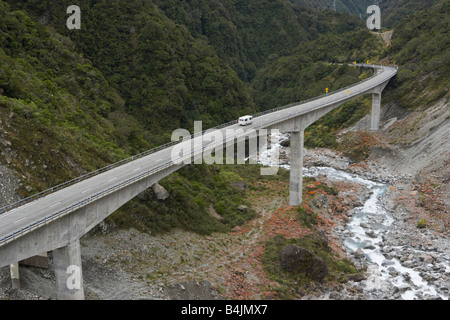 Otira Viaduct on Arthurs Pass South Island New Zealand Stock Photo