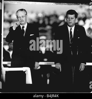 President Kennedy visits Harold Macmillan at Birch Grove Stock Photo ...