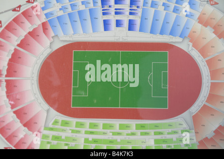 layout map outside olympic stadium in rome Stock Photo