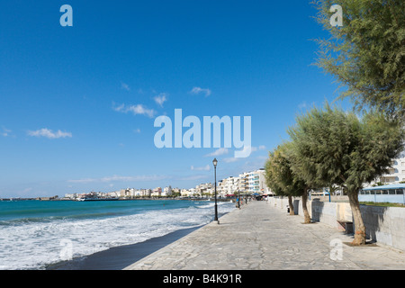 Seafront Promenade, Ierapetra, Crete, Greece Stock Photo