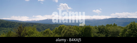 A panoramic mountain view. Stock Photo