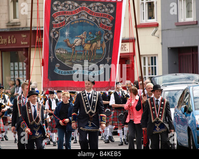 The Royal Black Institution '12th August' Parade in Enniskillen County Fermanagh Northern Ireland (Took place 9th August 2008) Stock Photo