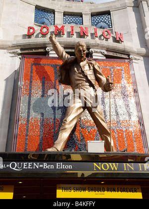 Giant golden statue of the Queen lead singer Freddie Mercury Dominion Theatre Tottenham Court Road London Stock Photo