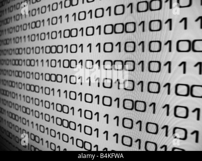 Zeros and Ones binary code background Stock Photo