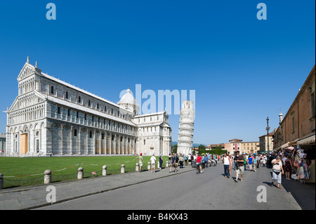The Duomo and Leaning Tower, Campo dei Miracoli, Pisa, Tuscany, Italy Stock Photo
