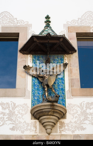 Saint Gabriel Statue in the 'Pati de les dones' CCCB (Contemporary culture center of Barcelona) building, Barcelona Stock Photo