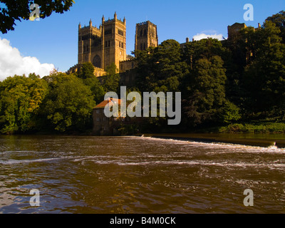Durham Cathedral, World Heritage Site, from the River Wear Stock Photo