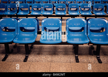 Rows of empty seats Stock Photo