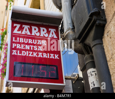 Basque Language Street Sign Type basque 2 Stock Photo - Alamy