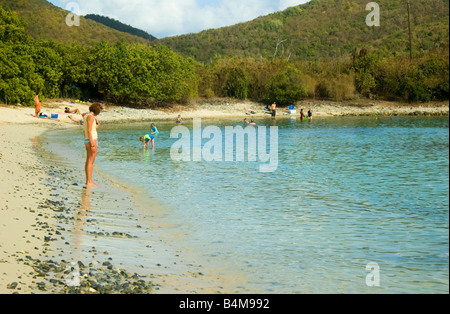 sandy beach St. John USVI Virgin Islands Stock Photo