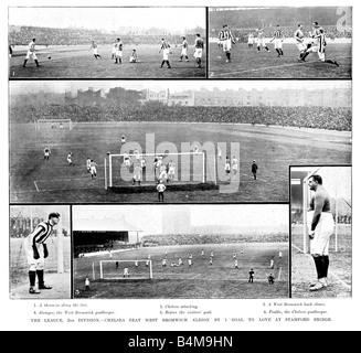 Chelsea v West Bromwich 1905 magazine match report of the game at the newly opened Stamford Bridge in September 1905 Stock Photo