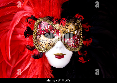 Venetian Mask black feathers and handpainted details Venice Veneto ...
