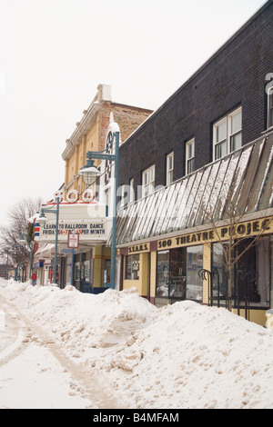 Scenes from around Sault Ste Marie Michigan in winter Stock Photo