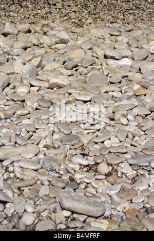 View of Pebbles on Monodendri Beach, Paxos, Greece Stock Photo