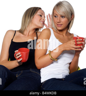 Young women sharing a secret Stock Photo