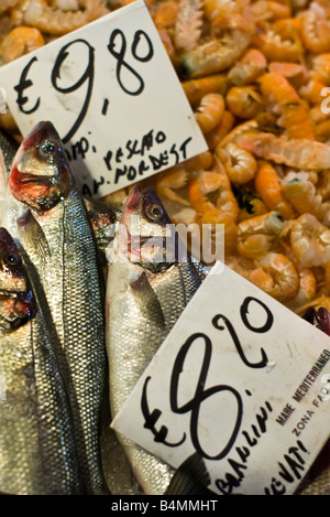 Produce in the fish market at San Polo, Venice, Italy. Stock Photo