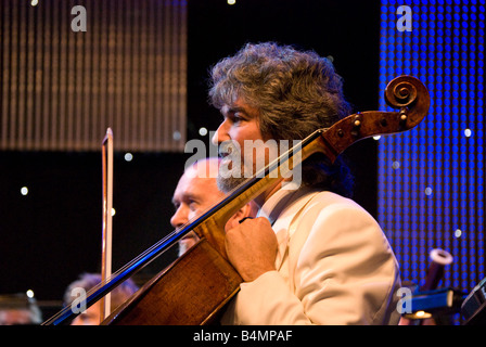 Cellist at the Hayley Westenra in concert at the Henley Festival, 2008 Stock Photo