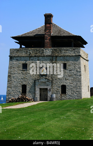 North Redoubt at Old Fort Niagara State Park Youngstown vertical in USA US  hi-res Stock Photo