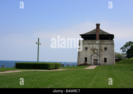 North Redoubt and the Cross at Old Fort Niagara hi-res Stock Photo