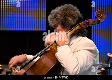 Cellist at the Hayley Westenra in concert at the Henley Festival, 2008 Stock Photo