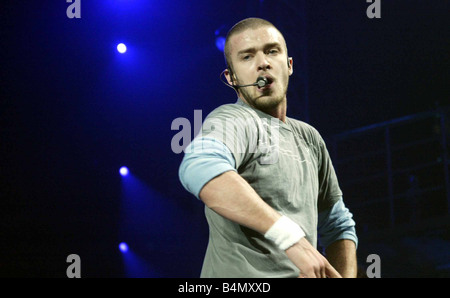 American Pop star Justin Timberlake live in concert at the NIA in Birmingham Stock Photo