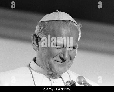 Pope John Paul II returns to Poland for an official visit 1979 Stock Photo