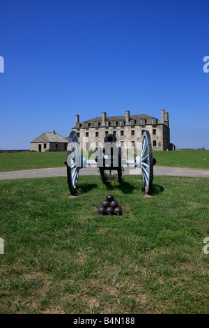 French Castle Quarters at Old Fort Niagara hi-res Stock Photo