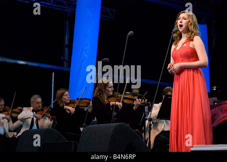 Hayley Westenra in concert at the Henley Festival, 2008 Stock Photo