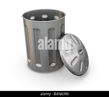 3D render of a trash can Stock Photo
