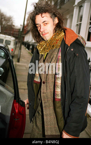 Bob Geldof leaves his Chelsea home after he reported his estranged wife Paula Yates to the police for throwing a brick through his window March 1996 Stock Photo