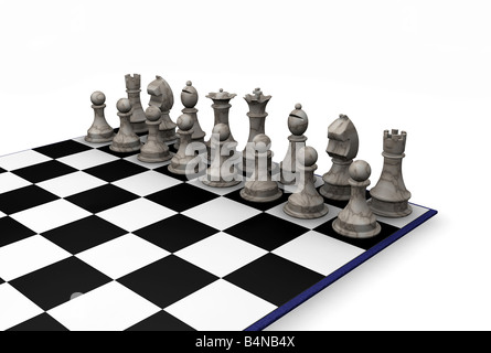 3D render of chess pieces Stock Photo