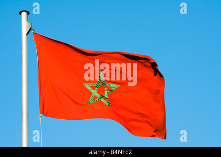 Moroccan flag Stock Photo